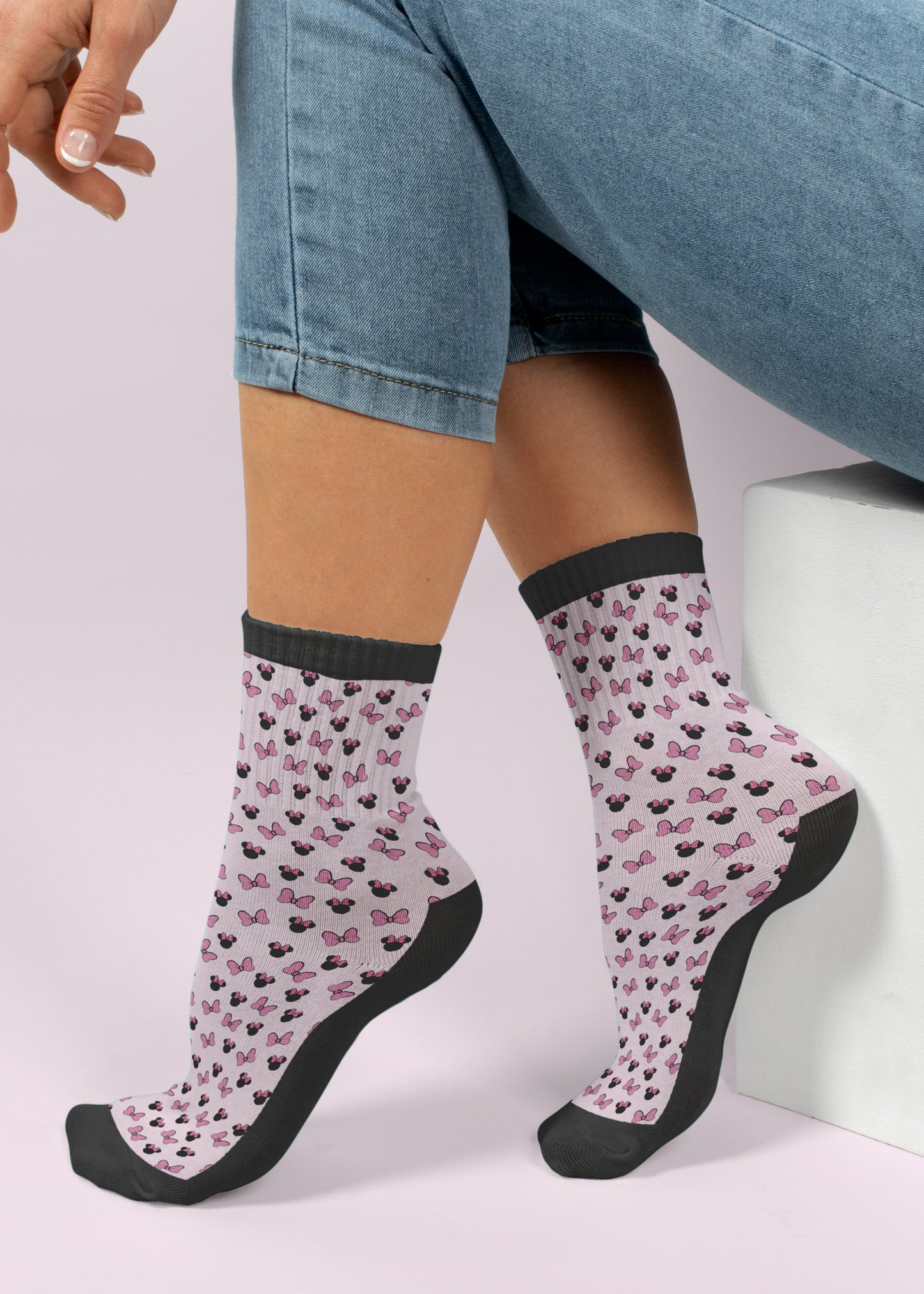 Butterfly Pink Diabetic Socks