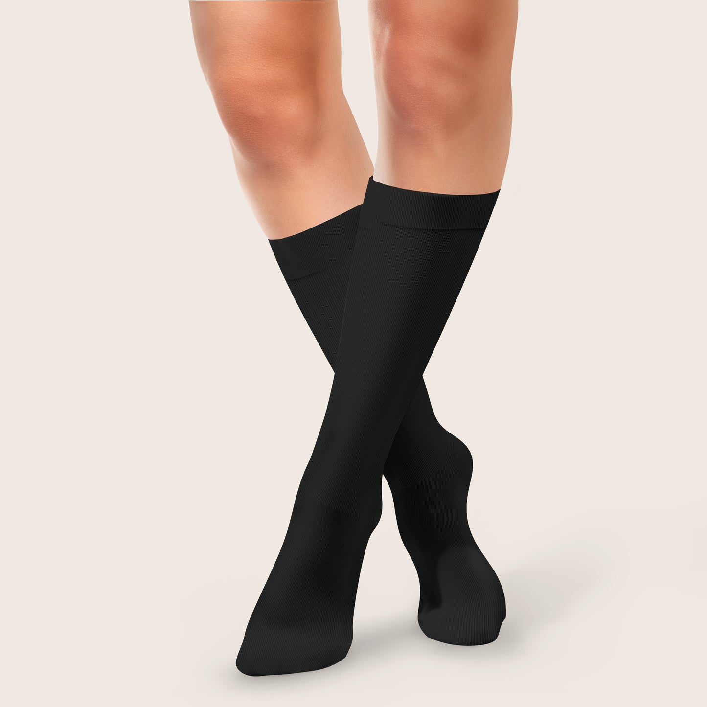 Diabetic Plain Black socks Long