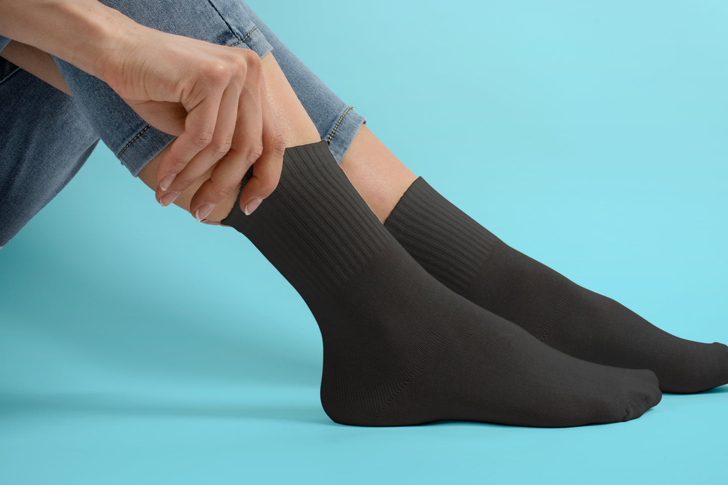 Diabetic Plain Black socks