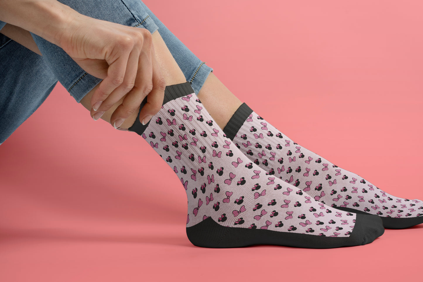 Butterfly Pink Diabetic Socks