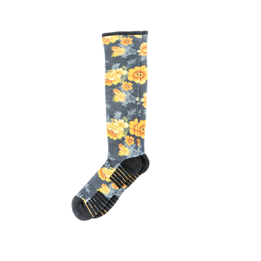 Antique Blossom Compression Socks Long
