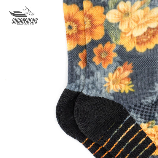 Antique Blossom Compression Socks Crew