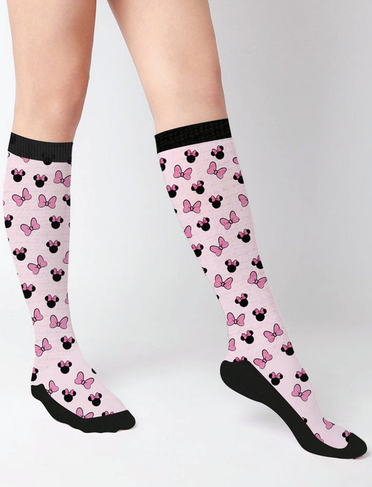 Butterfly Pink Diabetic Socks Long
